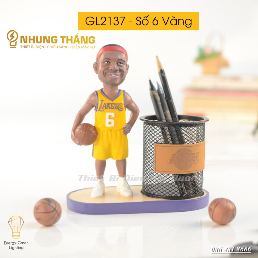 Ống Đựng Bút Mô Hình Siêu Sao Bóng Rổ Đứng GL2137 - Decor Trang Trí Căn Phòng - Thiết Kế Độc Đáo,Tiện Dụng