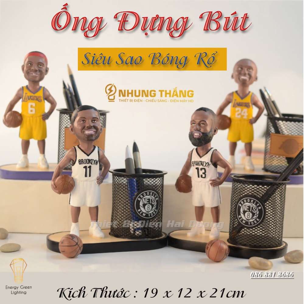 Ống Đựng Bút Mô Hình Siêu Sao Bóng Rổ Đứng GL2137 - Decor Trang Trí Căn Phòng - Thiết Kế Độc Đáo,Tiện Dụng