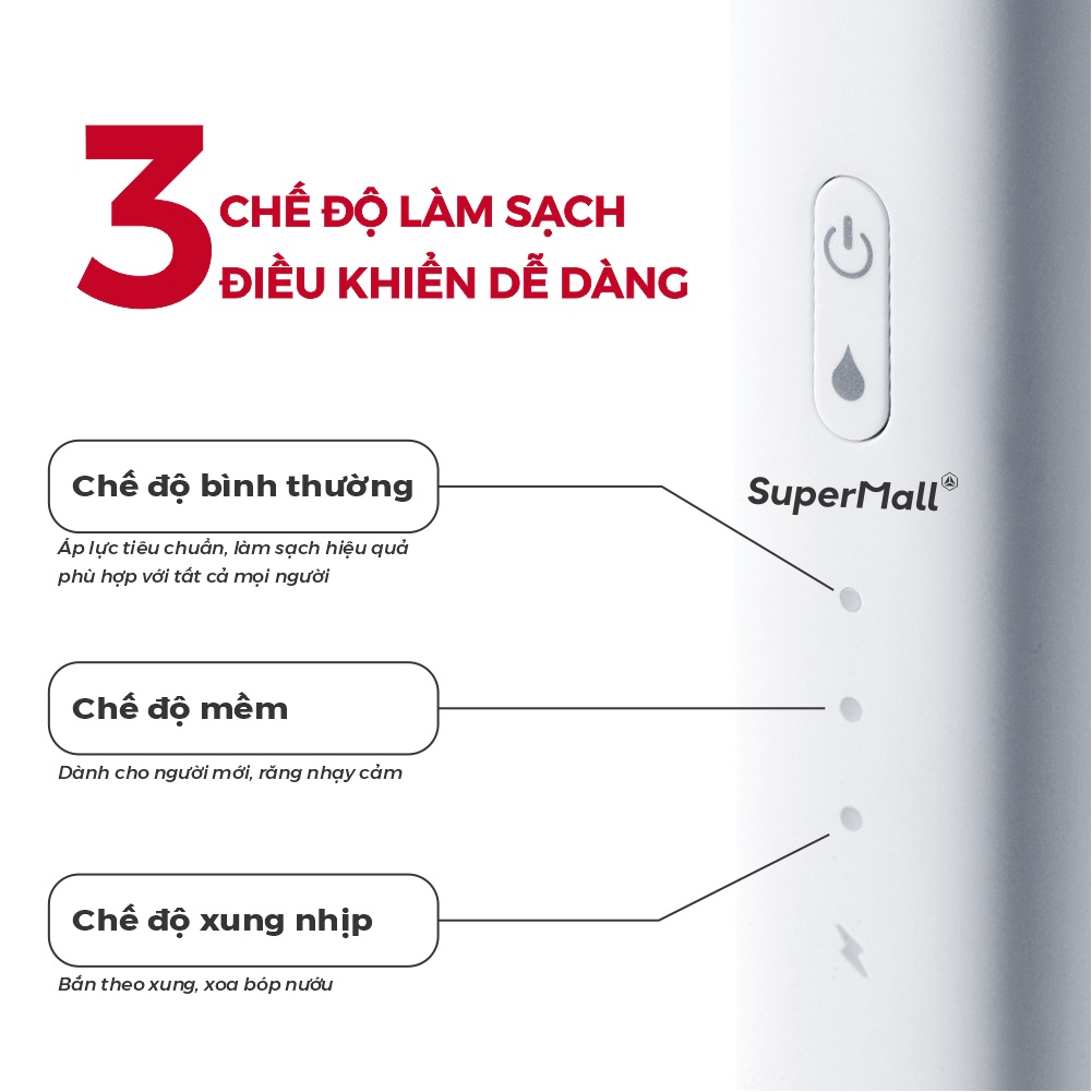 Xiaomi Jieling - Máy tăm nước cầm tay cao cấp 4 đầu vòi, chống nước IPX7
