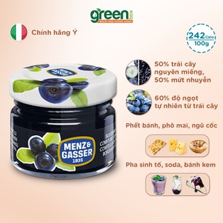 Hũ mứt việt quất nhập khẩu từ Ý Menz Gasser Ý 28g