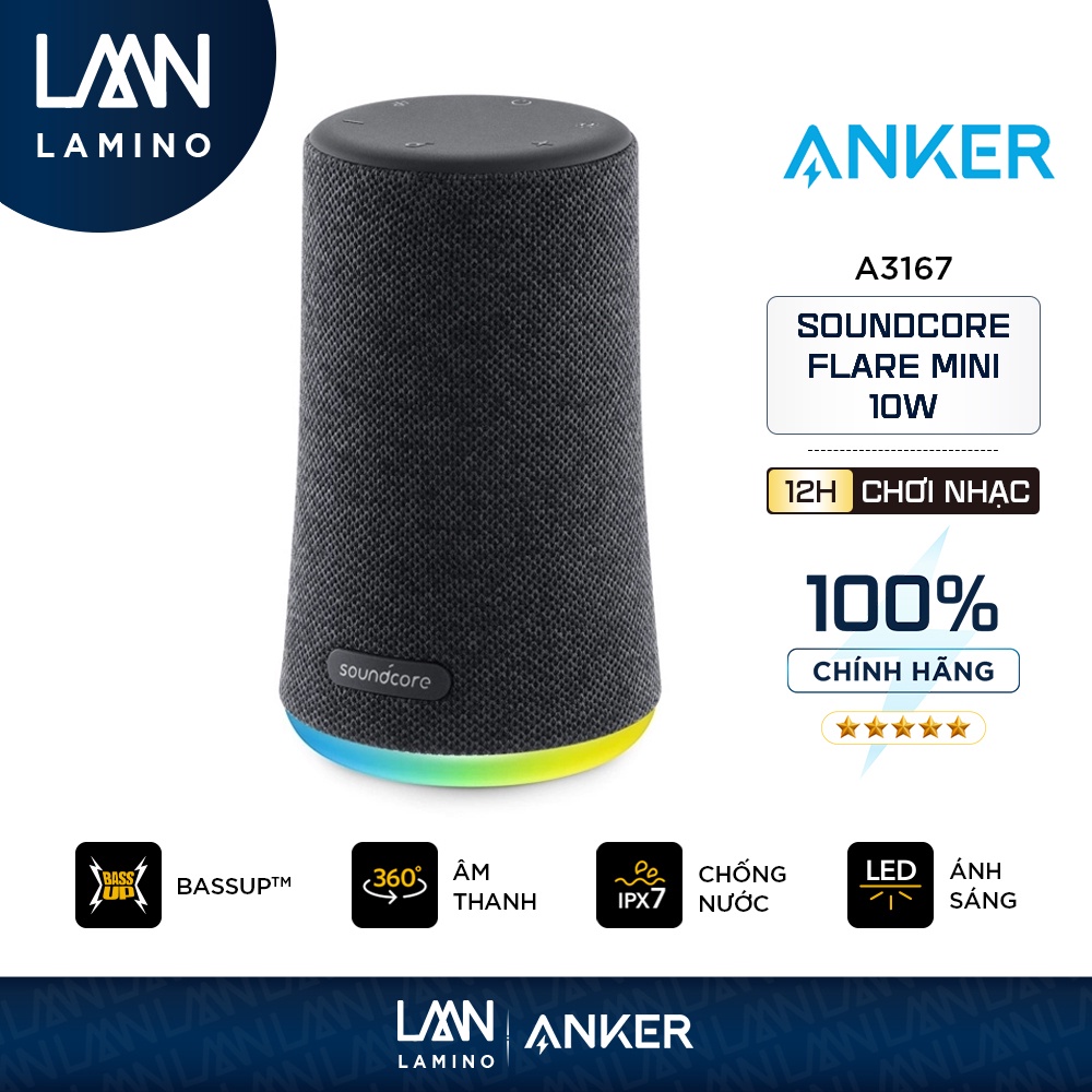 Loa Bluetooth SoundCore Flare Mini 10w (By Anker) - A3167 LAMINO