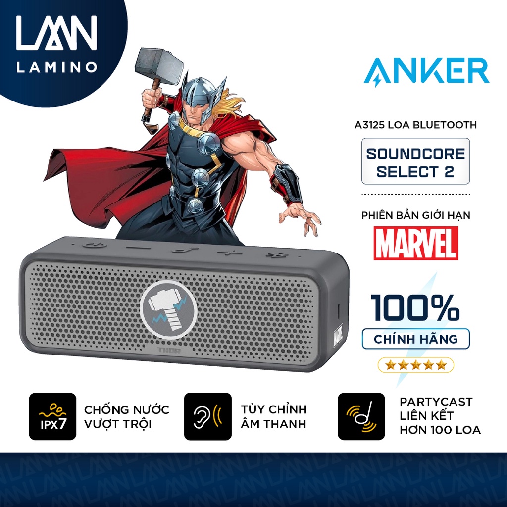 Loa Bluetooth Soundcore By ANKER Select 2 - Version MARVEL - A3125 LAMINO