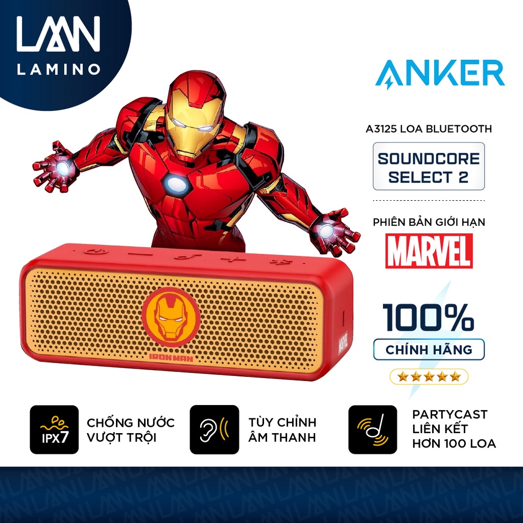 Loa Bluetooth Soundcore By ANKER Select 2 - Version MARVEL - A3125 LAMINO