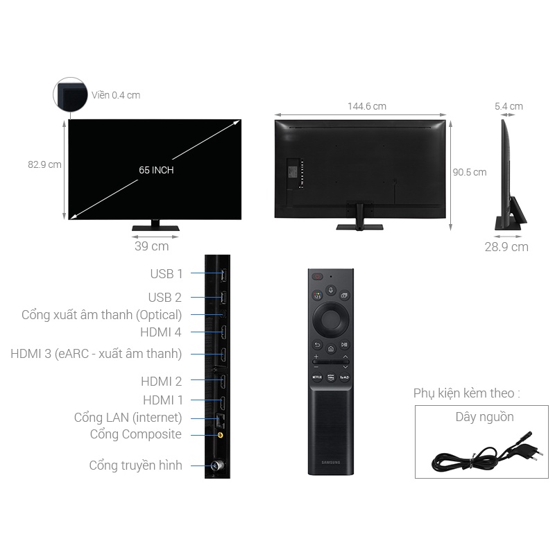 Smart Tivi QLED 4K 65 inch Samsung QA65Q80A 2021 - VN | BigBuy360 - bigbuy360.vn