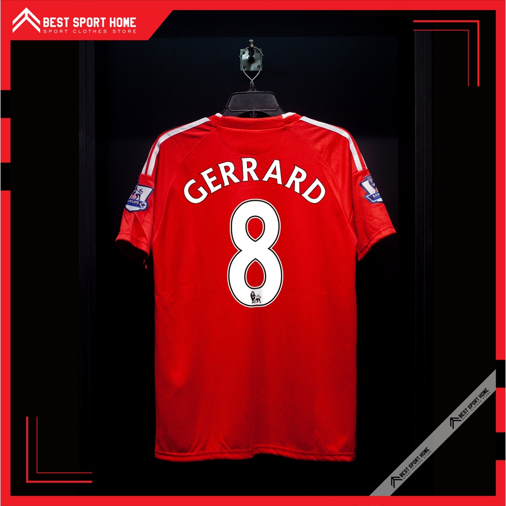Set quần áo bóng đá Liverpool sân nhà Mùa 2009 - Vải Climacool màu đỏ form Âu - In ấn tên số theo yêu cầu