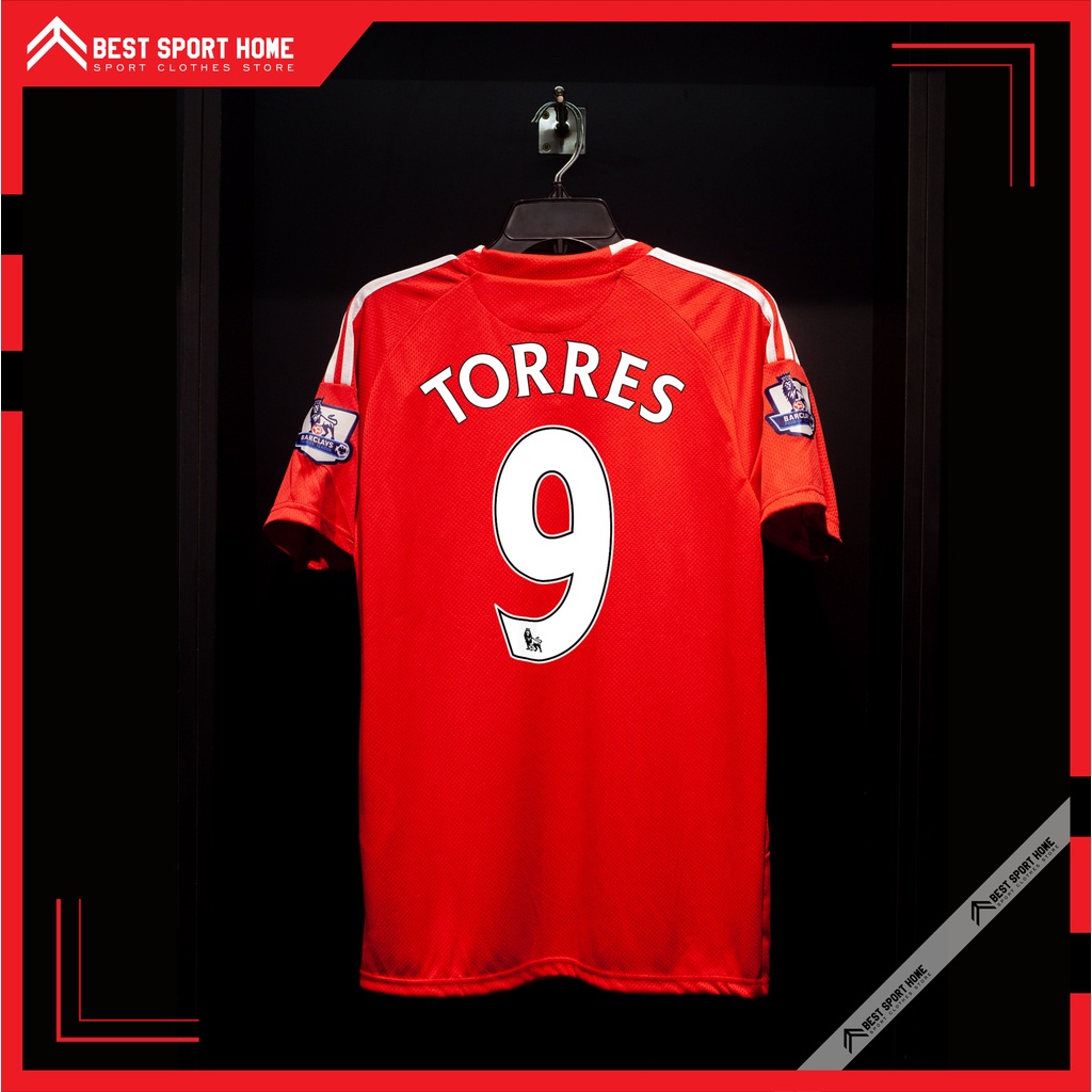 Set quần áo bóng đá Liverpool sân nhà Mùa 2009 - Vải Climacool màu đỏ form Âu - In ấn tên số theo yêu cầu