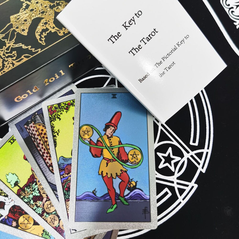 Bộ bài Gold foil Tarot The Fool thẻ nhựa phiên bản Cao Cấp Nifoki