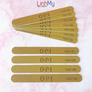 Dũa móng tay opi da bò mỏng độ nhám 100/180 - dũa da bò móng gel móng tự nhiên