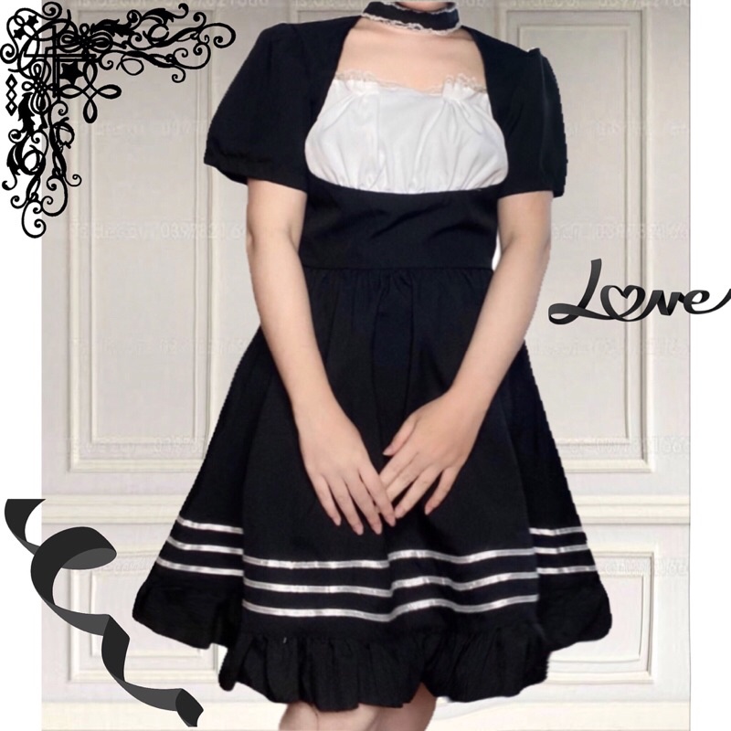 Váy đầm maid hầu gái hàng brand