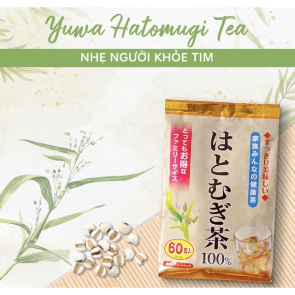 Trà hạt ý dĩ Yuwa Nhật Bản hỗ trợ đẹp danh thanh lọc cơ thể