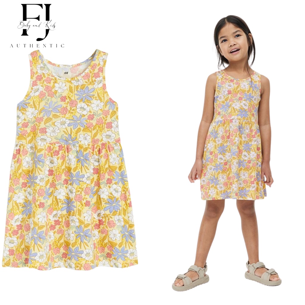 Váy sát nách bé gái chính hãng HM, váy sát nách họa tiết cho bé 2-10 tuổi Auth