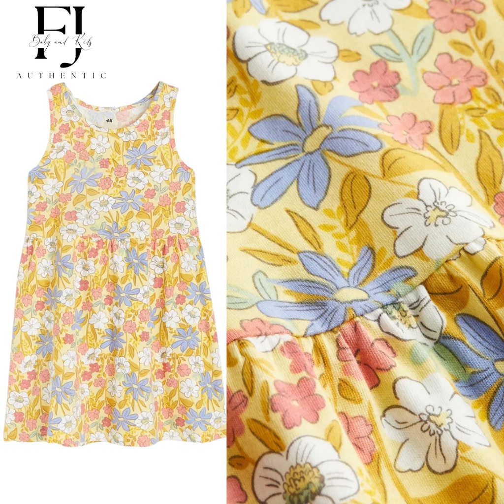 Váy sát nách bé gái chính hãng HM, váy sát nách họa tiết cho bé 2-10 tuổi Auth