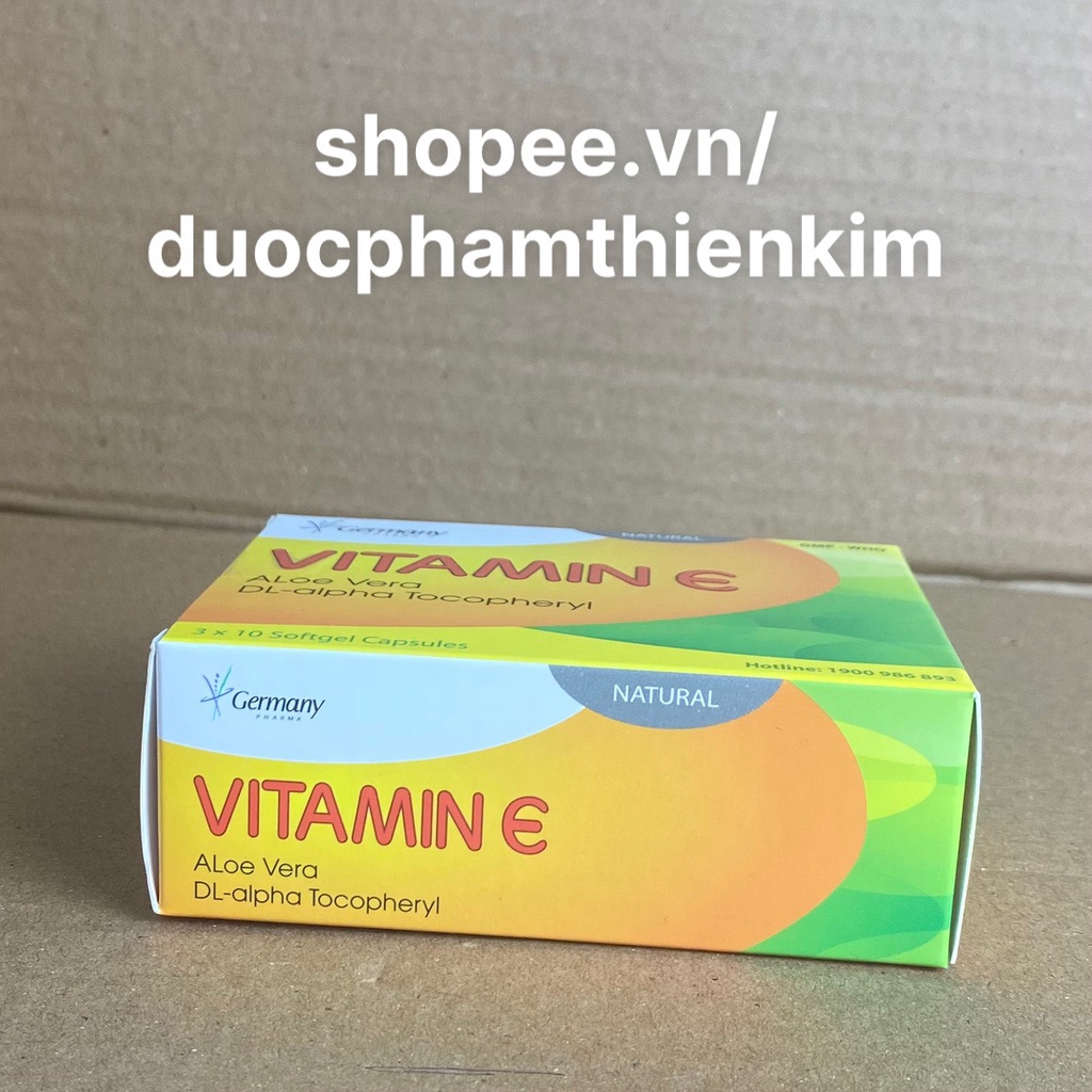 VITAMIN E viên uống đẹp da, sáng da, giảm nám sạm, cân bằng nội tiết - Hộp 30 Viên