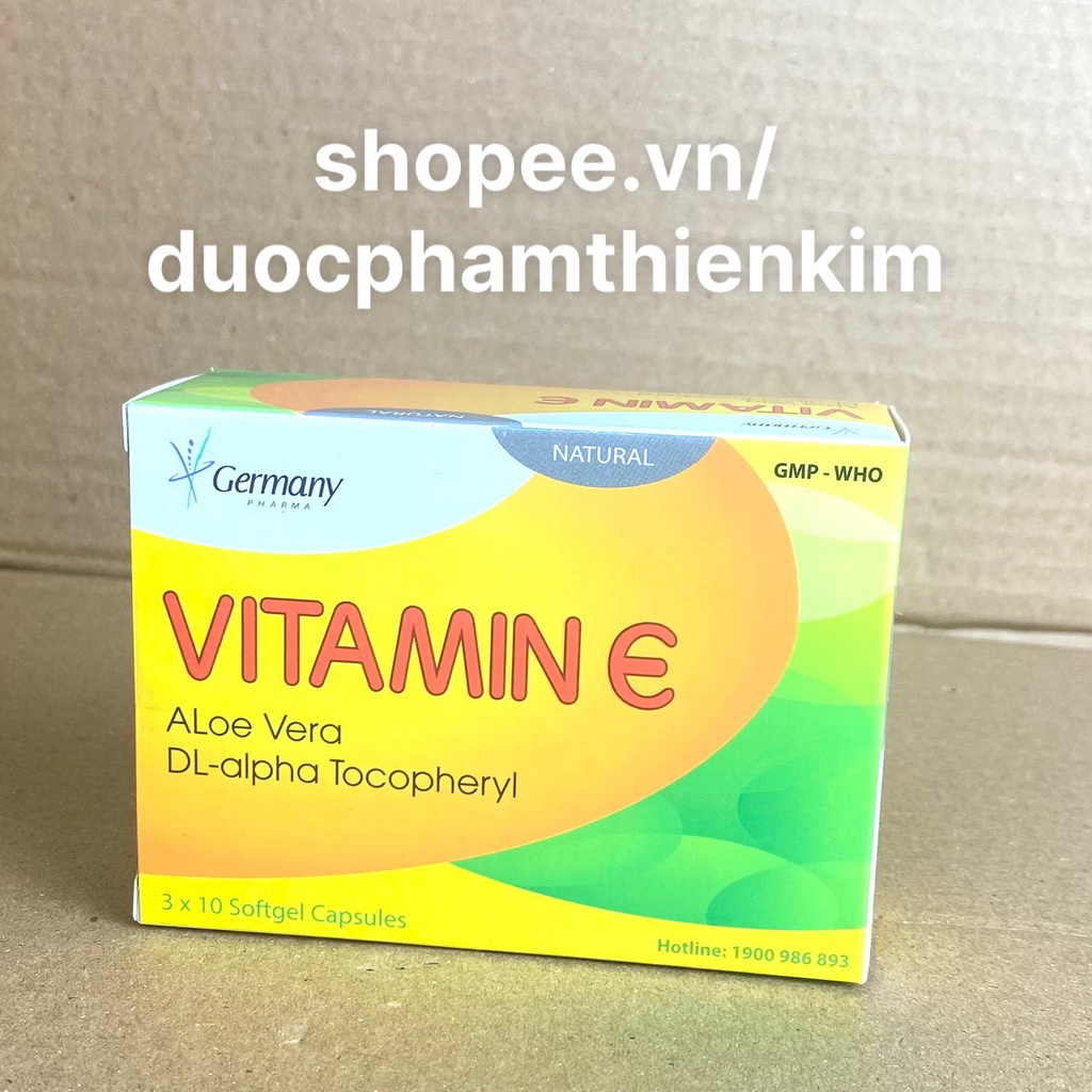 VITAMIN E viên uống đẹp da, sáng da, giảm nám sạm, cân bằng nội tiết - Hộp 30 Viên