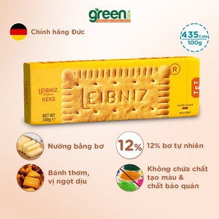 Bánh quy bơ Leibniz Đức 100g bơ tự nhiên và dầu hướng dương, bánh thơm ngon giòn tan
