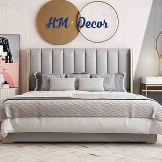 Giường ngủ châu âu bọc nỉ - da ⚡ sale sốc ⚡ giường sofa phong cách hiện đại cực sang cho decor phòng ngủ