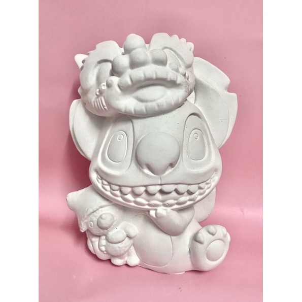 Tượng tô màu thạch cao size XXL Stitch đầu lân cao cấp