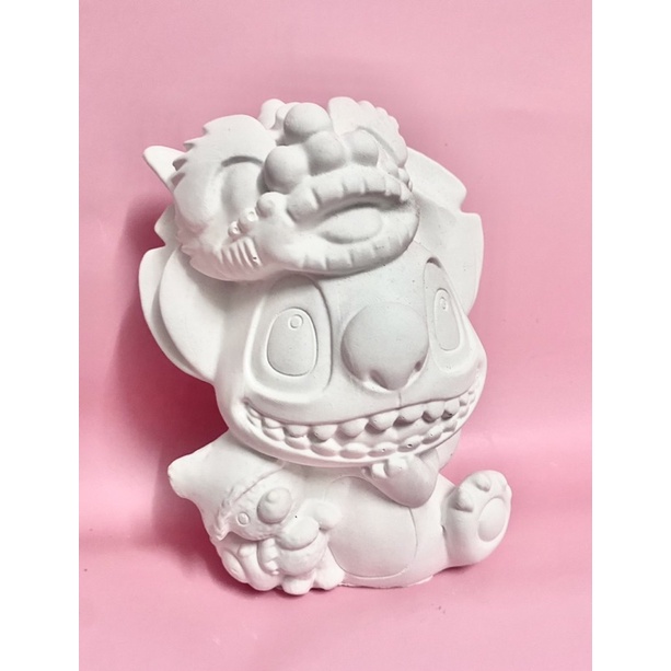 Tượng tô màu thạch cao size XXL Stitch đầu lân cao cấp