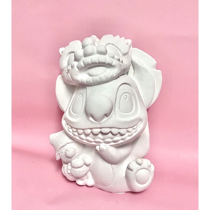 Tượng tô màu thạch cao size XXL Stitch đầu lân cao cấp
