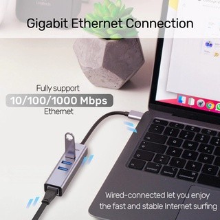 Hub Chia Tín Hiệu USB (3.0) Sang 3 Cổng USB (3.0) Và Cổng LAN Gigabit Ethernet 1000 UNITEK H1906A
