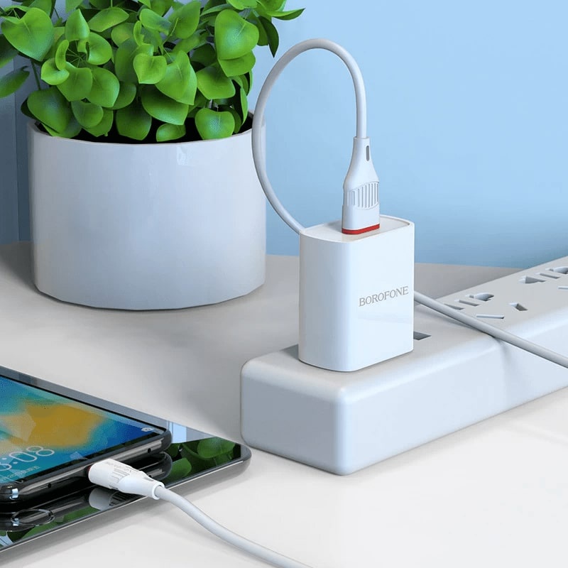 Bộ Sạc Nhanh Borofone Ba20 Chính Hãng 2.1A, Bộ Sạc Chính Hãng Bảo Hành 12 Tháng