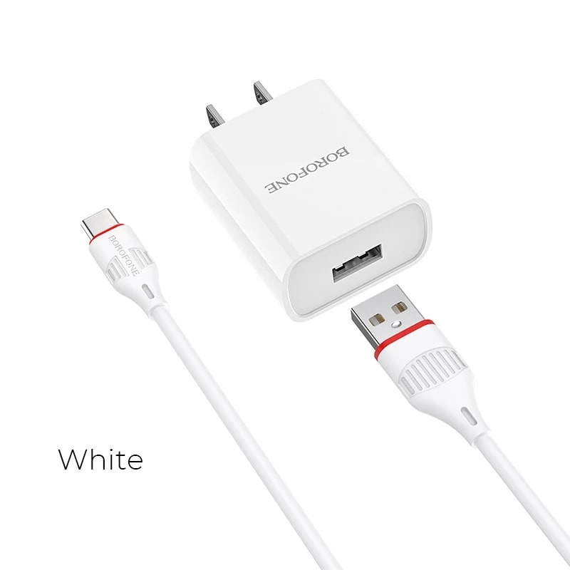 Bộ Sạc Nhanh Borofone Ba20 Chính Hãng 2.1A, Bộ Sạc Chính Hãng Bảo Hành 12 Tháng