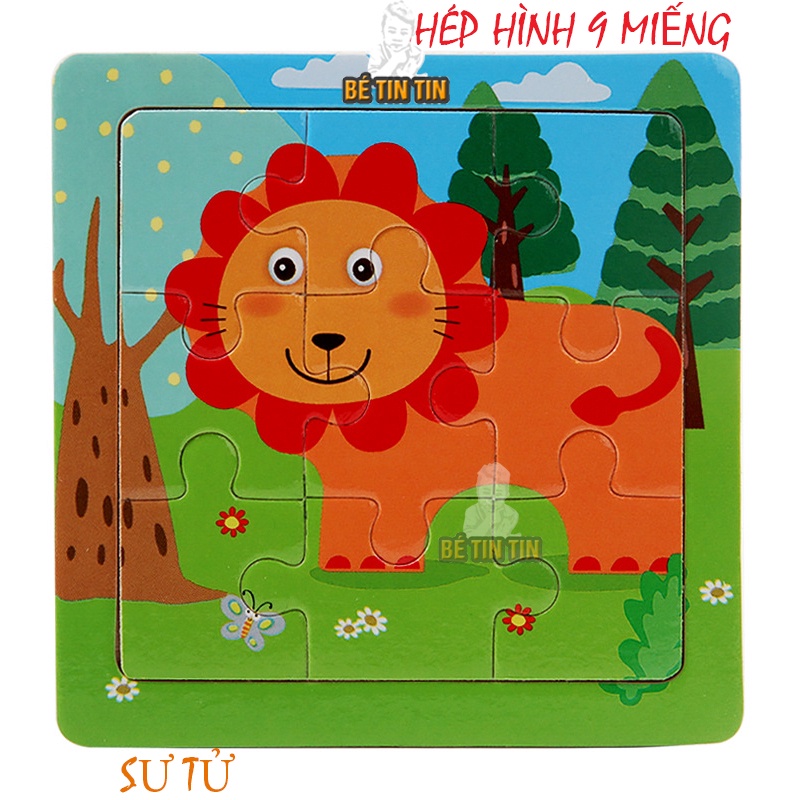 Combo miêng ghép hình 9 miếng và Đồ chơi hoạt hình ngỗ nghĩnh emoji đồ choi tư duy cho bé