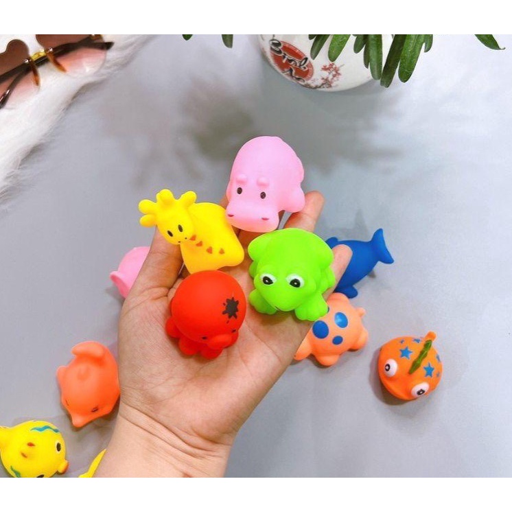 Đồ chơi thú nhỏ nhựa dẻo bóp kêu chíp chíp- Thả bồn tắm, tạo thích thú cho bé - Baby chill