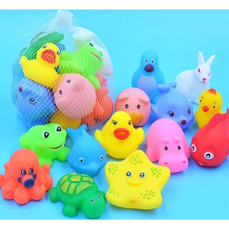 Đồ chơi thú nhỏ nhựa dẻo bóp kêu chíp chíp- Thả bồn tắm, tạo thích thú cho bé - Baby chill