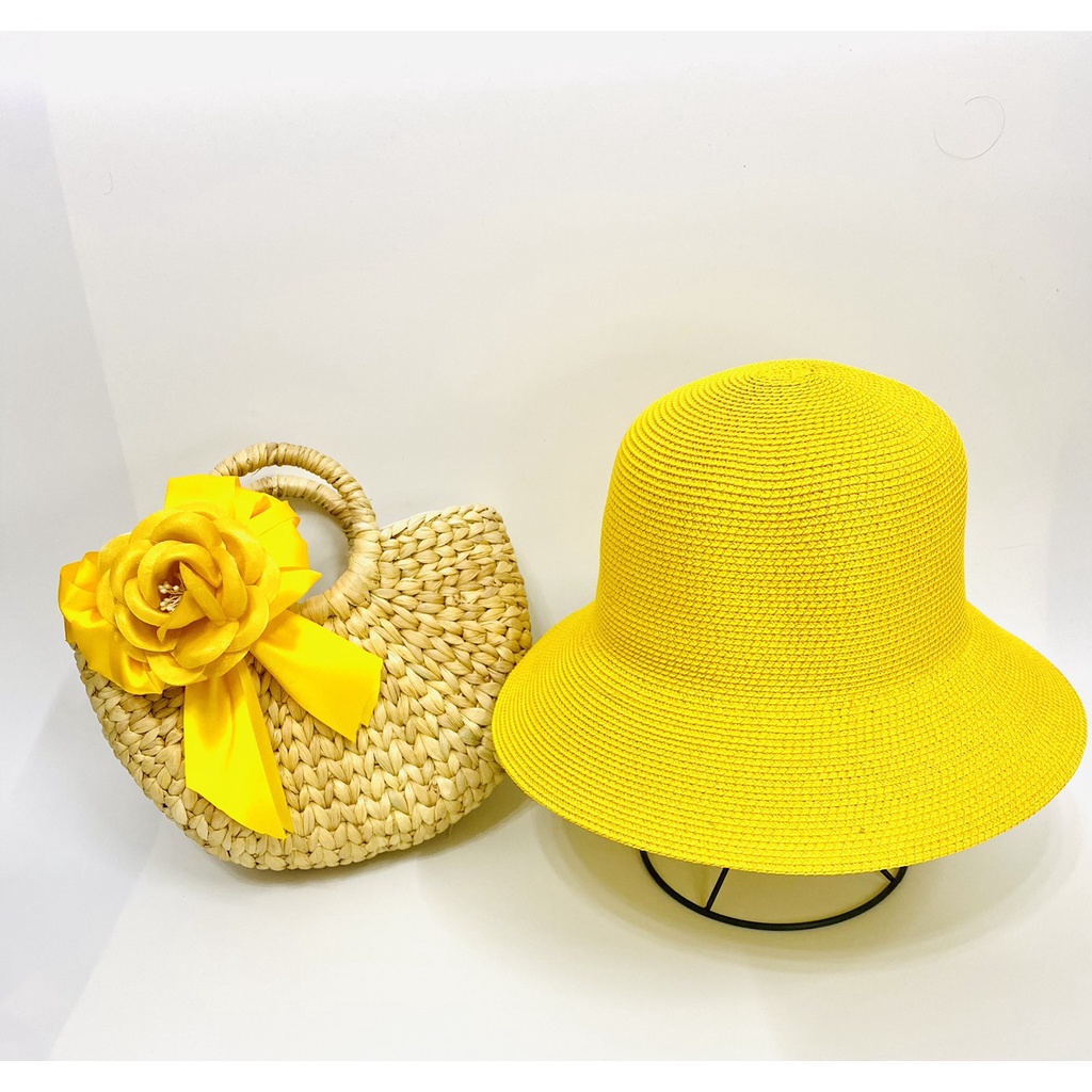 Túi cói mini siêu xinh cho mẹ và bé kiểu dáng Vintage