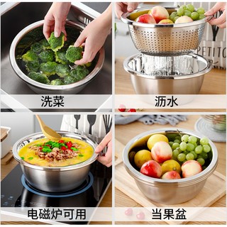 RỔ BÀO INOX CÓ CHẬU