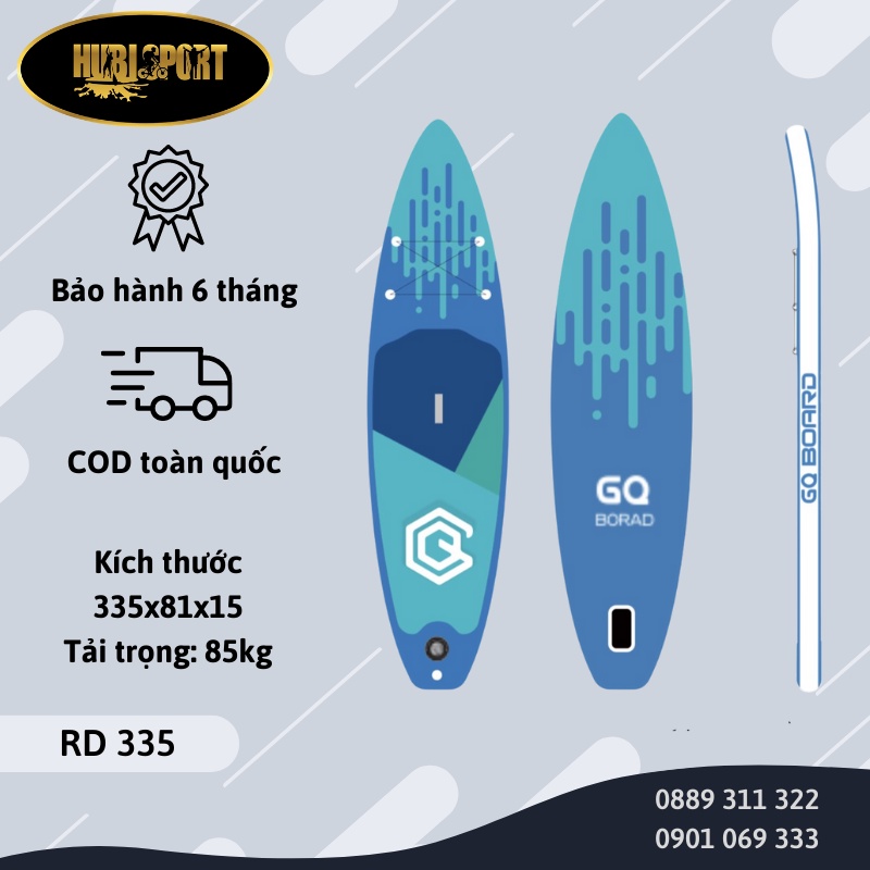 RD335 - GQ Board - thuyền SUP / Ván chèo đứng bơm hơi