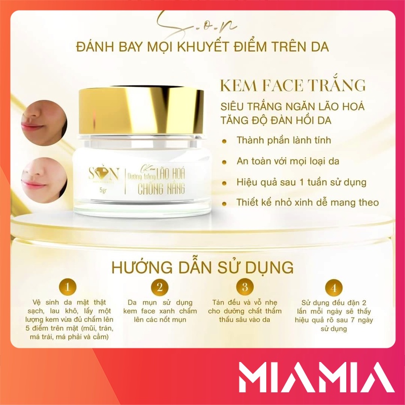 Kem Face SON Nguyễn Tiên Dưỡng Trắng Da Chống Lão Hoá Chính Hãng