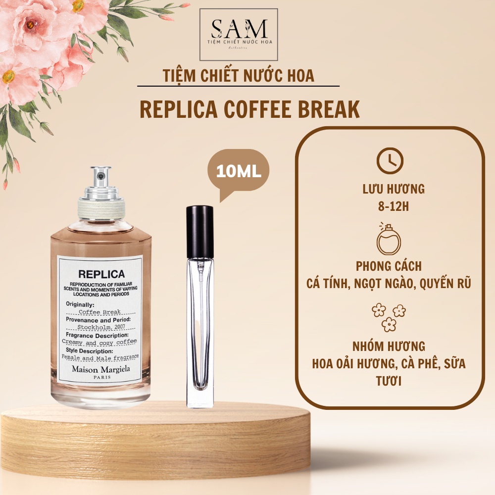 Nước Hoa Nam Nữ Replica Coffee Break - Hương thơm nhẹ nhàng ấm áp - S.A.M Perfume