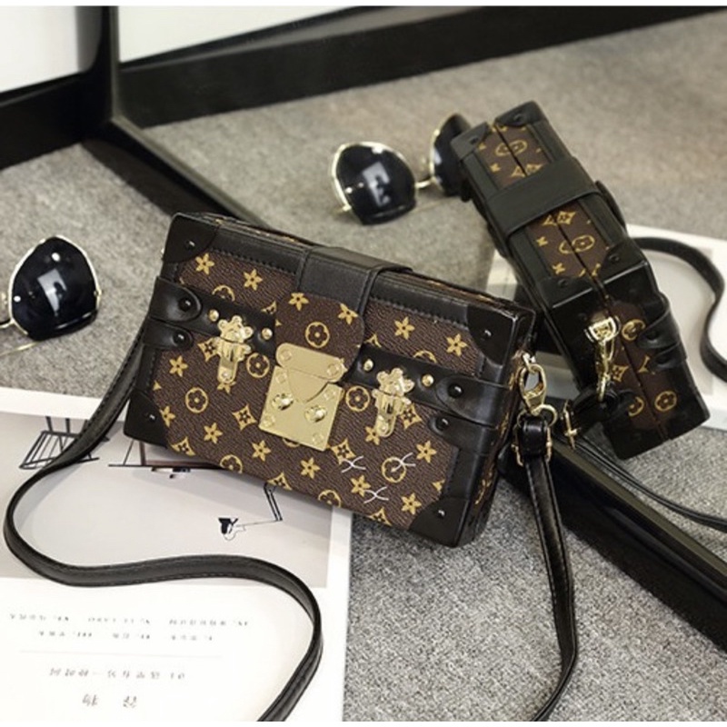 Túi đeo chéo nữ dáng hộp sang chảnh, Túi xách nữ hộp cứng cao cấp