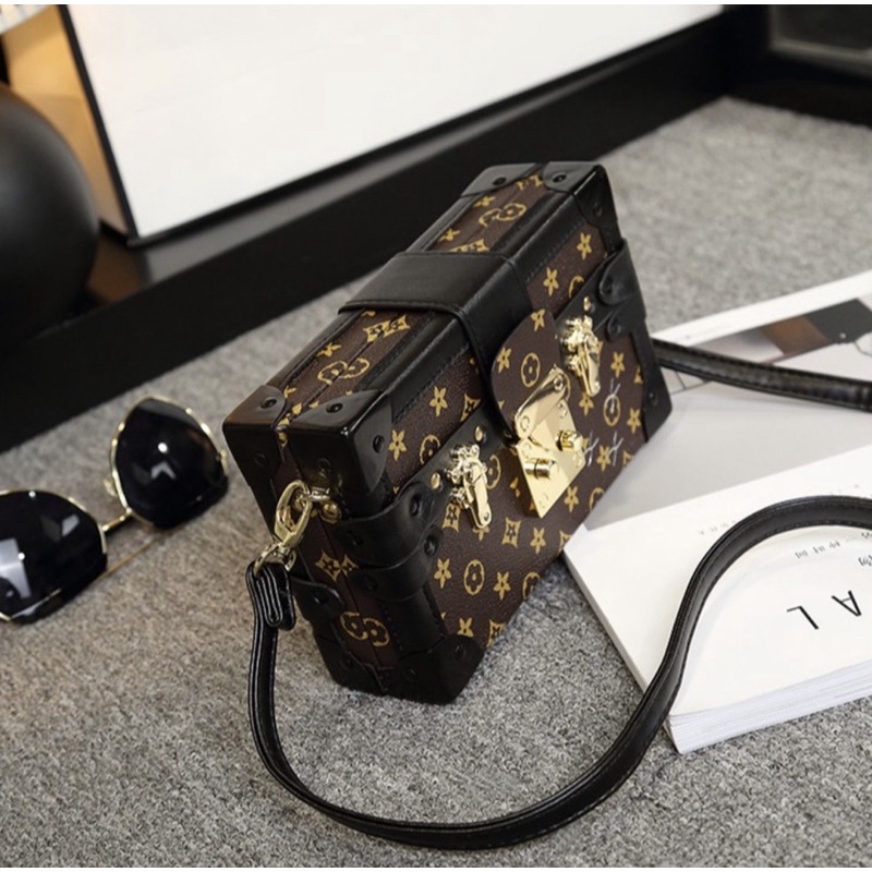 Túi đeo chéo nữ dáng hộp sang chảnh, Túi xách nữ hộp cứng cao cấp