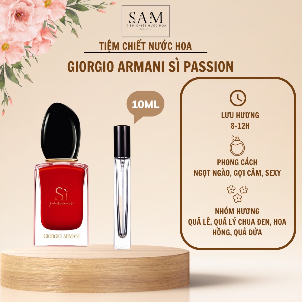 Nước Hoa Nữ Sì Đỏ Sì Passione - Hương Thơm Ngọt Ngào Gợi Cảm Sexy - S.A.M Perfume