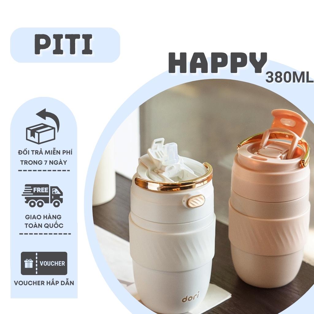 Ly giữ nhiệt Dori cao cấp cốc giữ nhiệt 380ml inox 304 PITI tặng kèm hộp và sticker