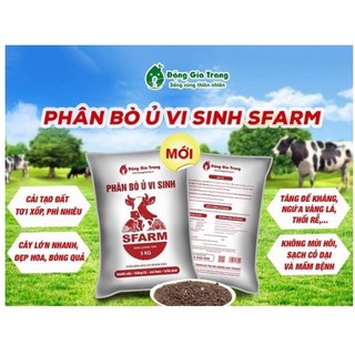 Phân bò ủ vi sinh sfarm đã qua xử lý túi 5kg