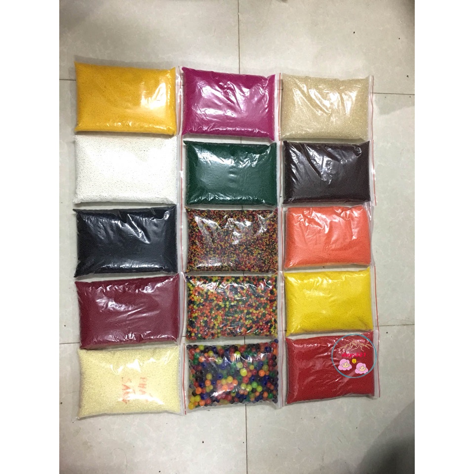 1KG HẠT NỞ 1000gram hạt nở khổng lồ đại khổng lồ đóng túi zip 10 màu