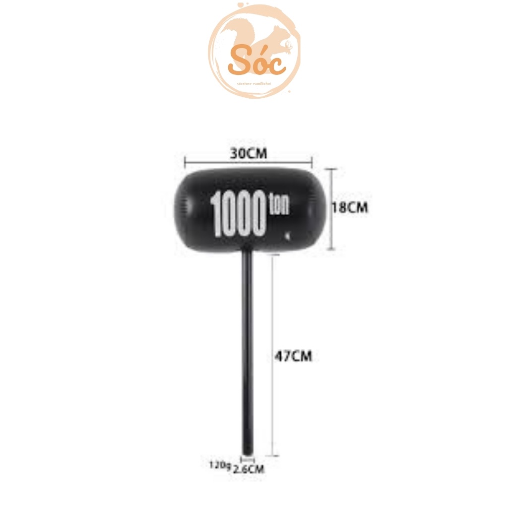 Búa đồ chơi 1000 tấn đồ chơi búa bơm hơi 1000 tấn, đồ chơi thư giãn cho bé, đồ chơi xả stress búa hơi - socstore.36