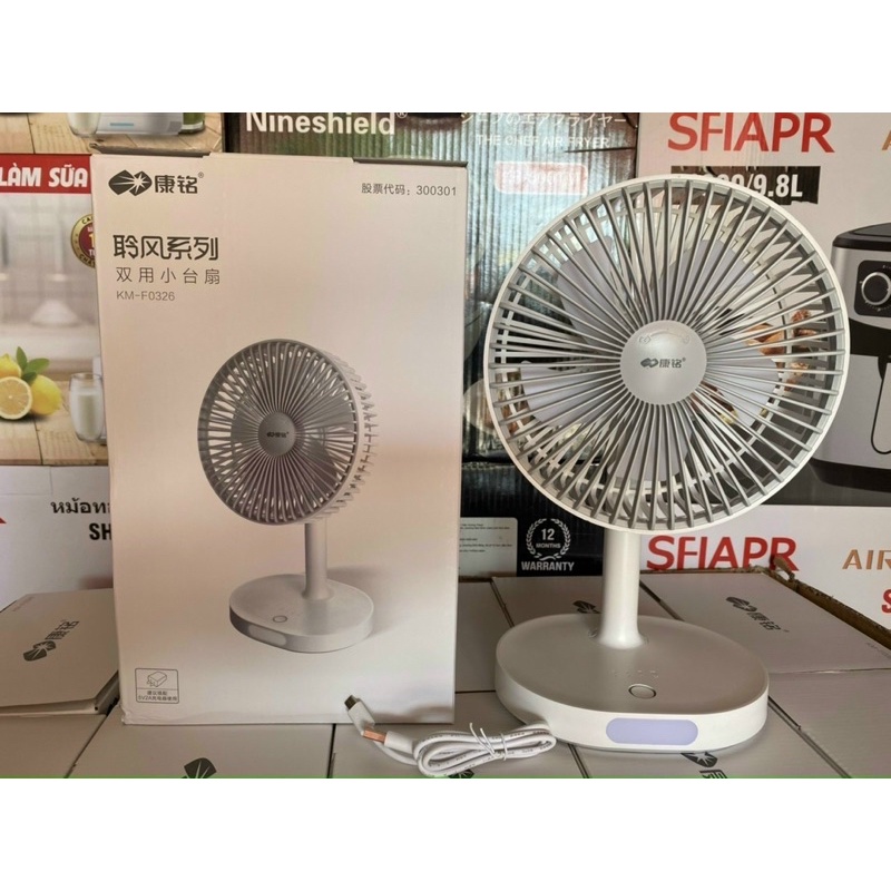 Quạt tích điện ,siêu mát siêu lâu,loại pin to tím xịn tích 4-15 tiếng nếu sạc dâyd
