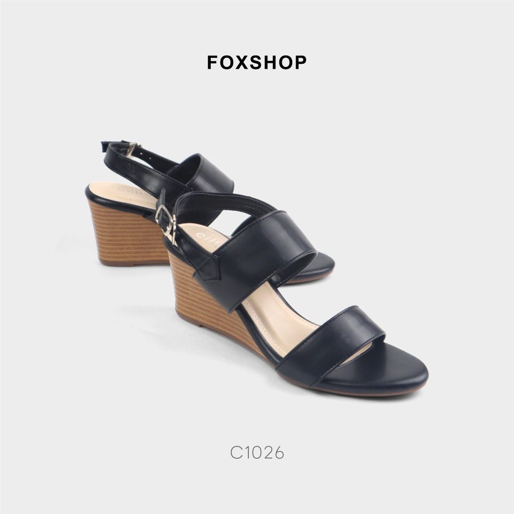 Giày sandal quai ngang đế xuồng cao 7cm siêu nhẹ mang đi làm đi chơi dạo phố 1026
