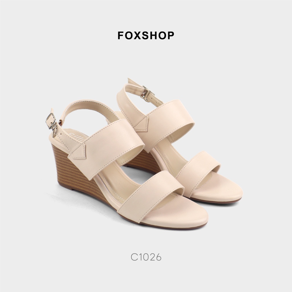 Giày sandal quai ngang đế xuồng cao 7cm siêu nhẹ mang đi làm đi chơi dạo phố 1026