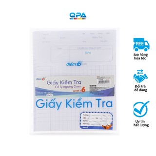 Giấy kiểm tra thiên long 4 ô ly ngang - tp-gkt09