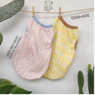 Tdg041 - áo thú cưng kiểu ba lỗ - áo ba lỗ chó mèo hoa thun cotton pc