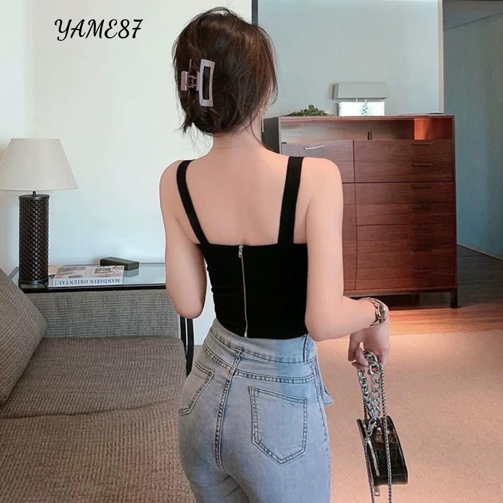 Áo bara áo cropyop 2 dây bản to co giãn 4 chiều  có mút ngực giúp nâng đẩy vòng một phù hợp đi chơi dạo phố