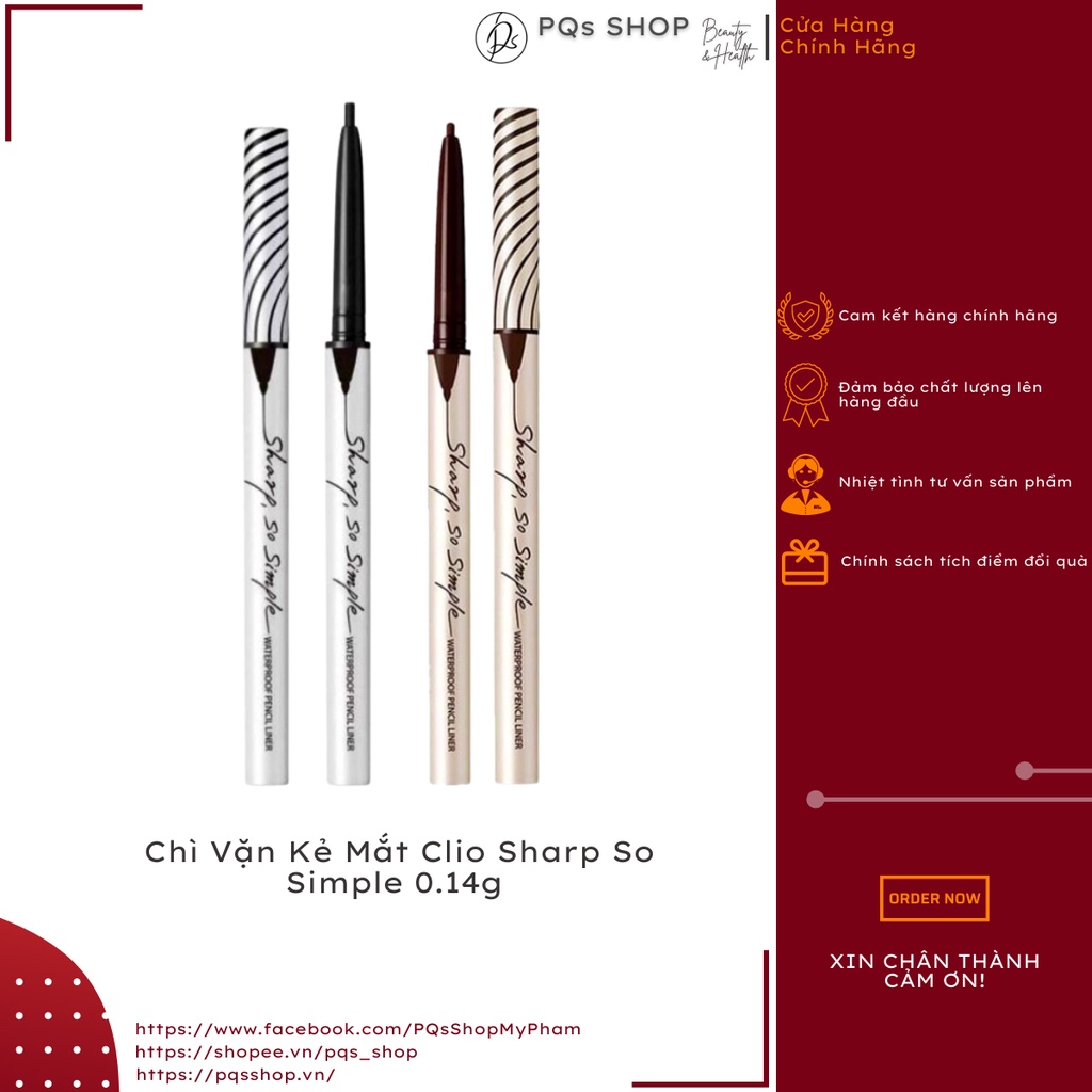 Chì Vặn Kẻ Mắt Clio Sharp So Simple 0.14g