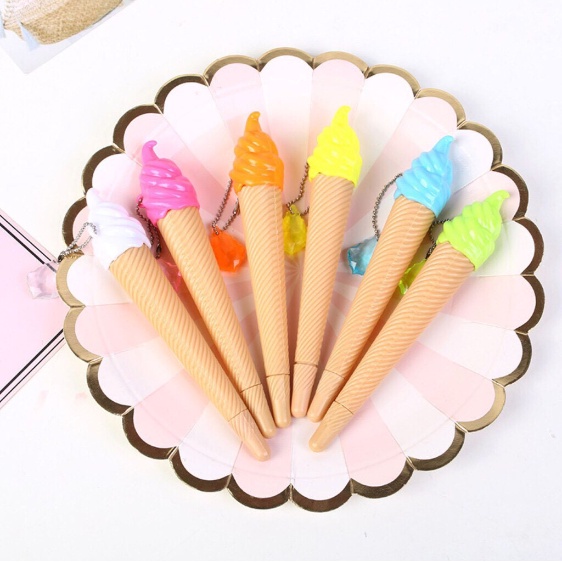Bút nước kem ốc quế_ bút cute dễ thương _ bút văn phòng phẩm _đồ dùng học sinh giá rẻ