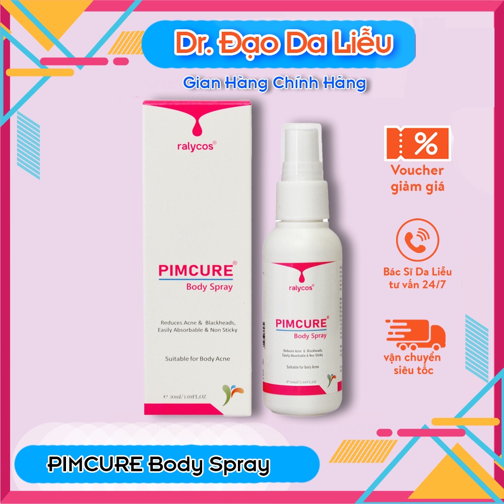 Pimcure Body Spray Xịt Toàn Thân Giảm Mụn - DR.ĐẠO DA LIỄU